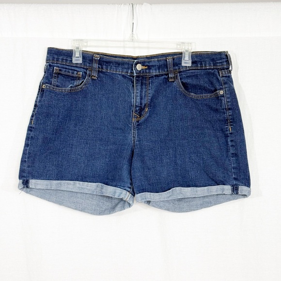 Old Navy Denim Cuffed Women's Shorts, Size 14, Blue - Picture 1 of 3